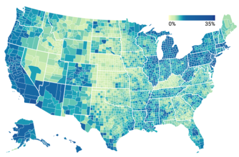 Example choropleth map