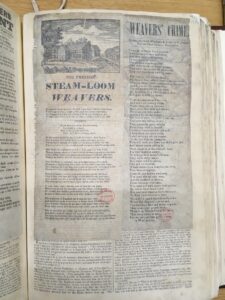 Photo of ballads in a bound volume